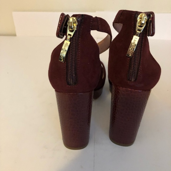 Limelight Women's Lyanna - Platform Peep Toe Block Dress Heel Shoe 10 Wine - Picture 5 of 11
